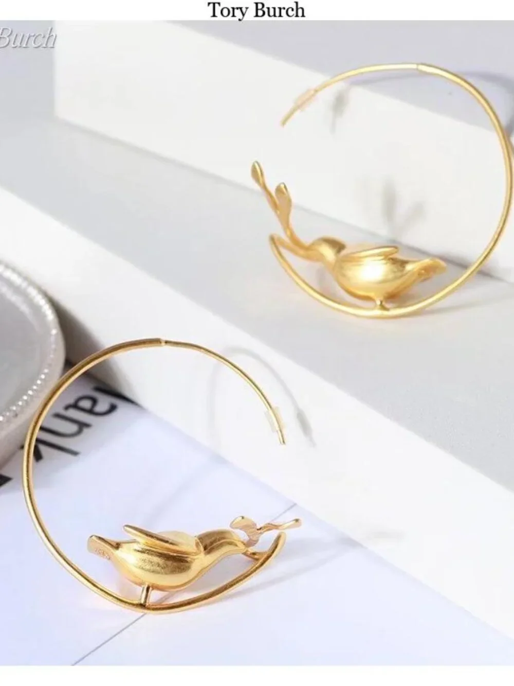 Tory Burch matte gold earrings